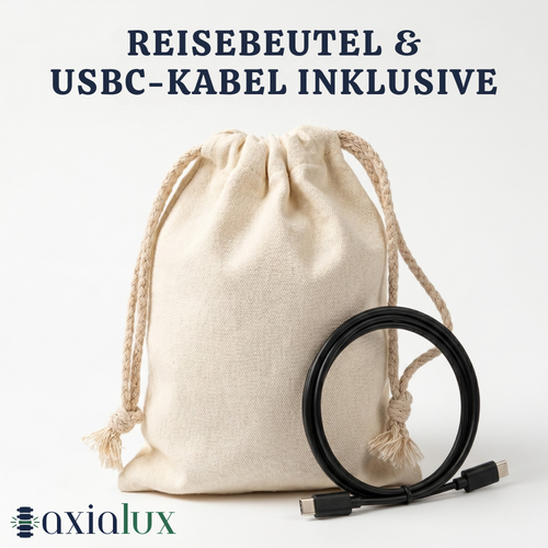 Axialux™ Reisebeutel + USB-C Kabel